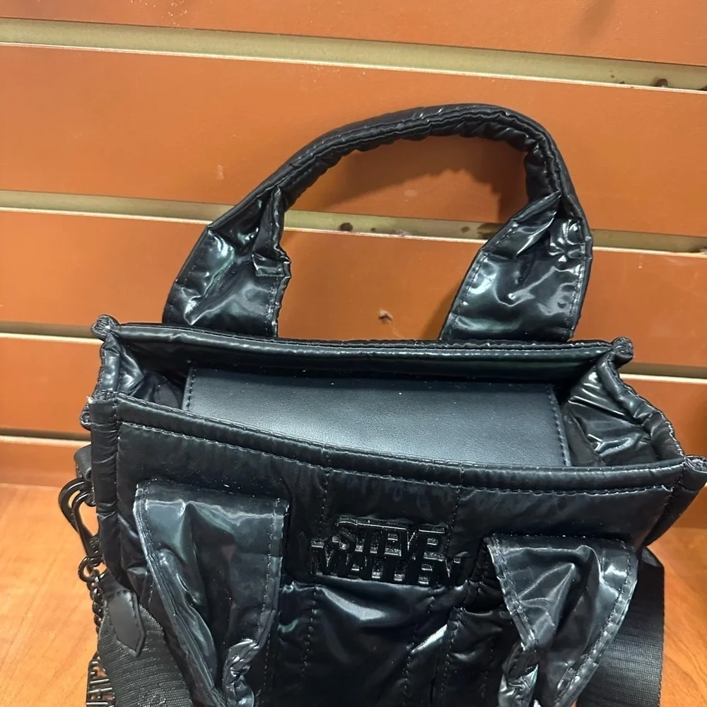 Steve Madden Black Structured Tote Bag - Picture 5 of 12